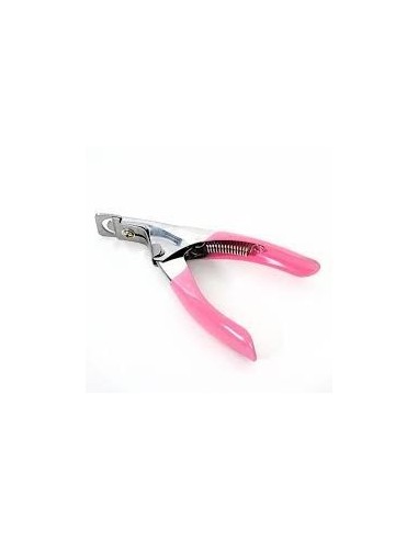 Cleste Unghii tip ghilotina pentru tipsuri, Roz