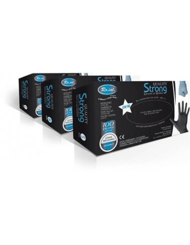 Manusi nitril fara pudra talc negre 100 Bucati marime M