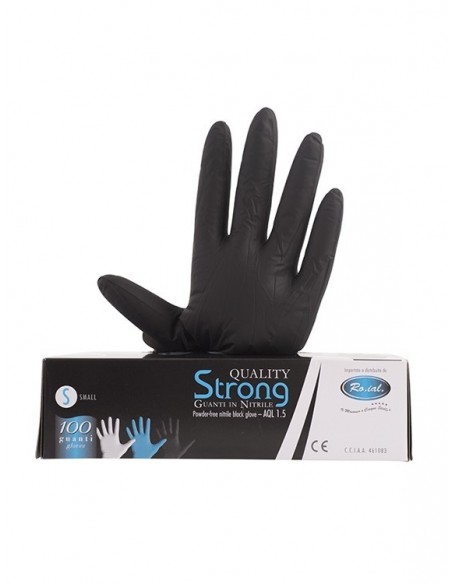 Manusi nitril fara pudra talc negre 100 Bucati