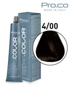Vopsea de par profesional PRO.COLOR 100 ml - Pro.Co - 4/00 CASTANIU NATURAL INTENS