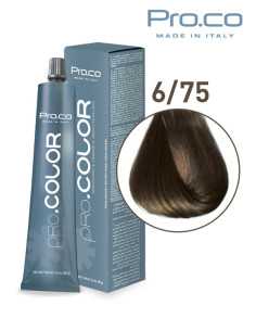 Vopsea de par profesionala PRO.COLOR 100 ml - Pro.Co - 6/75 BLOND INCHID CIOCOLATIU
