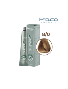 Vopsea de par profesionala fara amoniac SUPERB.COLOR 100 ml - Pro.Co - 8/0 BLOND DESCHIS