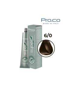 Vopsea de par profesionala fara amoniac SUPERB.COLOR 100 ml - Pro.Co - 6/0 BLOND INCHIS