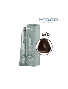 Vopsea de par profesionala fara amoniac SUPERB.COLOR 100 ml - Pro.Co - 5/0 CASTANIU DESCHIS