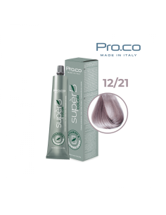 Vopsea de par profesionala fara amoniac SUPERB.COLOR 100 ml - Pro.Co - 12/21 BLOND PLATINAT IRISE CENUSIU