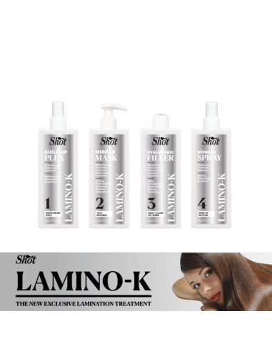 Set complet tratament laminare par LAMINOK - Shot: PASUL 1 + PASUL 2 + PASUL 3 + PASUL 4