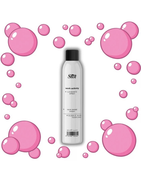 Spray luciu pentru par Shot - WorkActivity - aroma Bubble Gum 200 ml