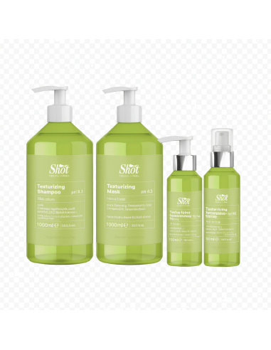 Set ingrijre par cret sau fin FINE & CURL - Shot (sampon 500ml + masca 500ml + crema deifinire 125ml + leavein 125ml)