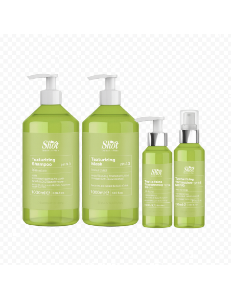 Set ingrijre par cret sau fin FINE & CURL - Shot (sampon 500ml + masca 500ml + crema deifinire 125ml + leavein 125ml)