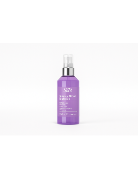 Spray bifazic anti-galben pentru păr blond Simply Blond - Shot - 125 ml - ph 3.2