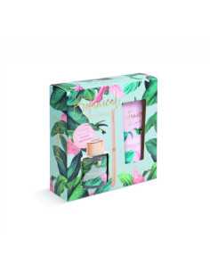 Set cadou femei Botanical Wellness - PINK (gel dus + odorizant cu betioare parfumate) 2