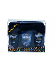 Set cadou barbati TRAVEL KIT (gel fata + gel de dus + aftershave + borseta) 2