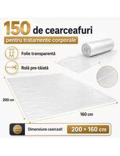 Cearceafuri tratamente corporale, rolă 50 buc - 160 x 200 cm – Labor Pro 2