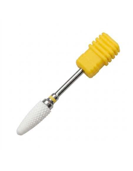 Cap de freza (Bit) conic, din ceramica, pentru gel, duritate mica , galben